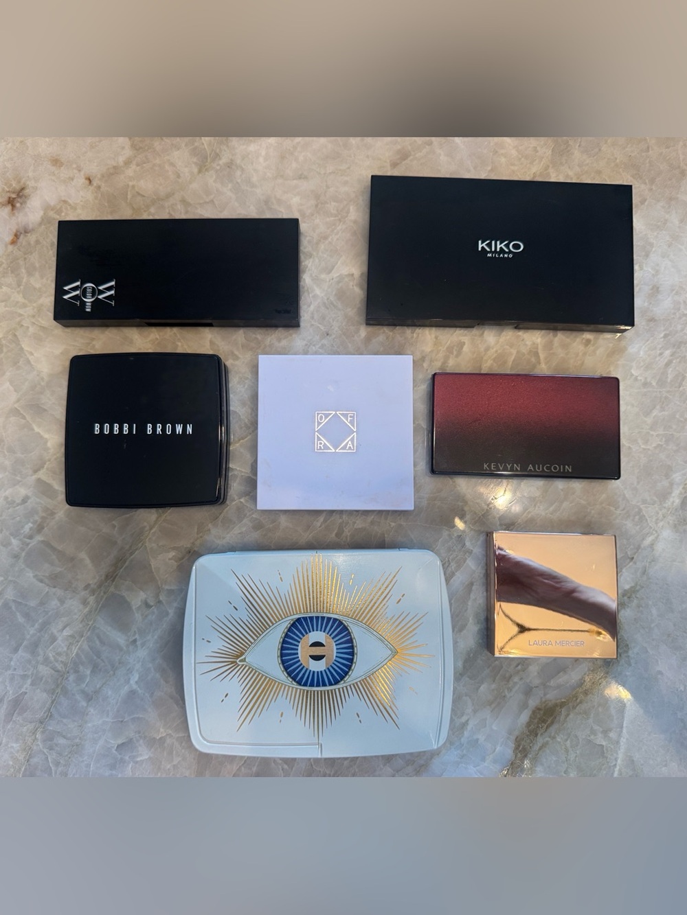 Assorted lot of makeup and brushes. Either new or used 1-2 times.